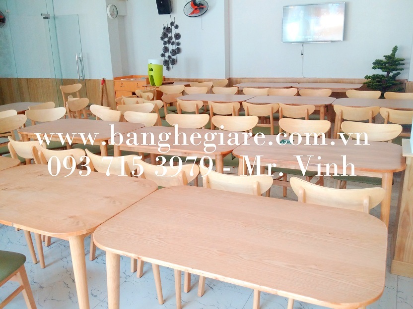bàn ghế gỗ cafe